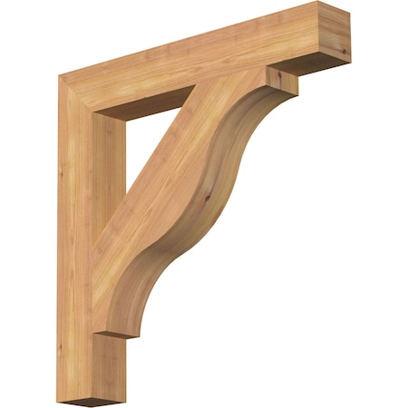 Funston Block Smooth Bracket, Western Red Cedar, 3 1/2W X 24D X 24H